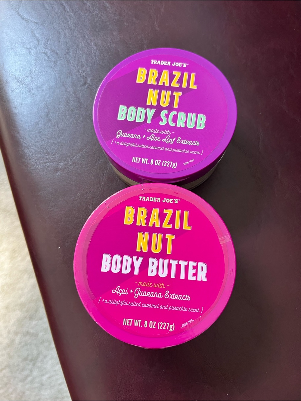Trader Joe's Brazil Nut Pink Body Butter & Body Scrub Set